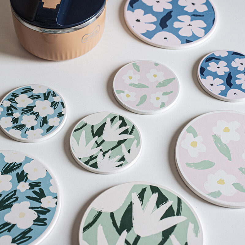Absorbent Ceramic Coasters – Creative Table Mats for Home & Office